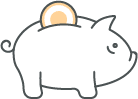 Piggy bank icon