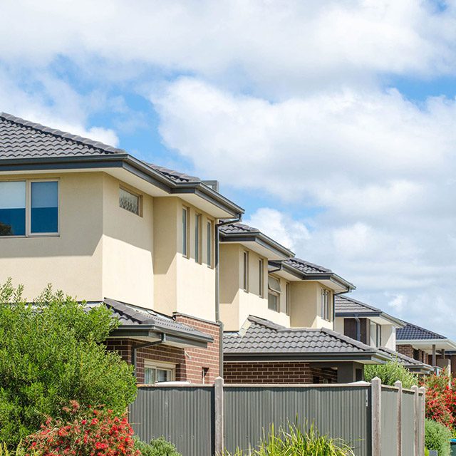Row of houses in Australia